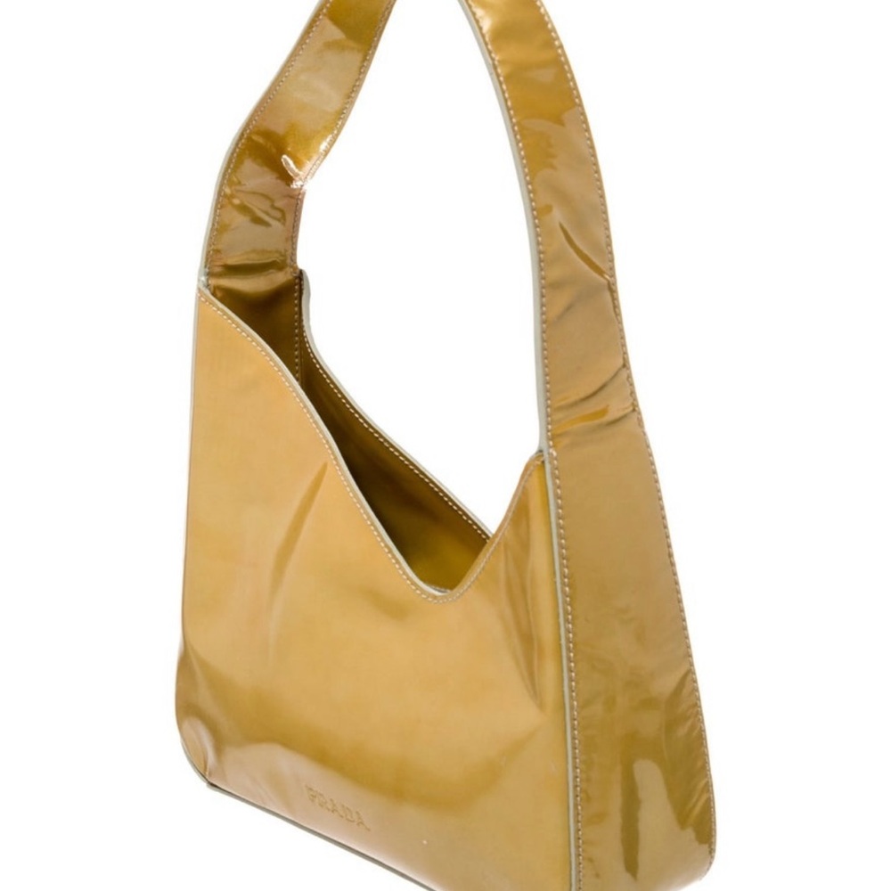 Prada Yellow Patent Leather Shoulder Bag - Picture 2 of 7